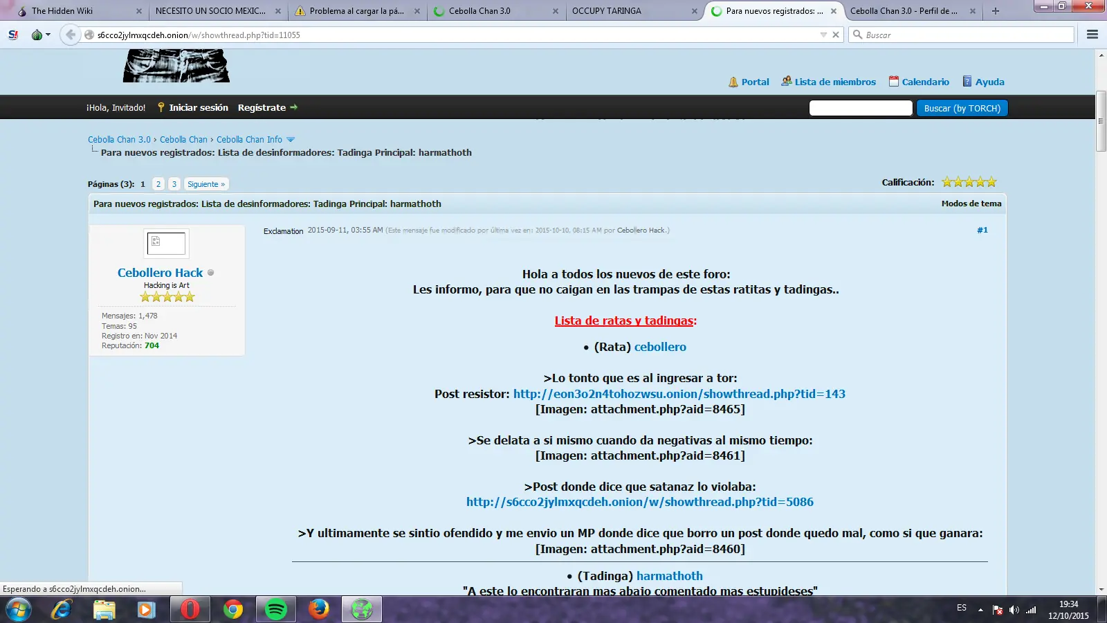 Amenaza a Taringa en la Deep Web