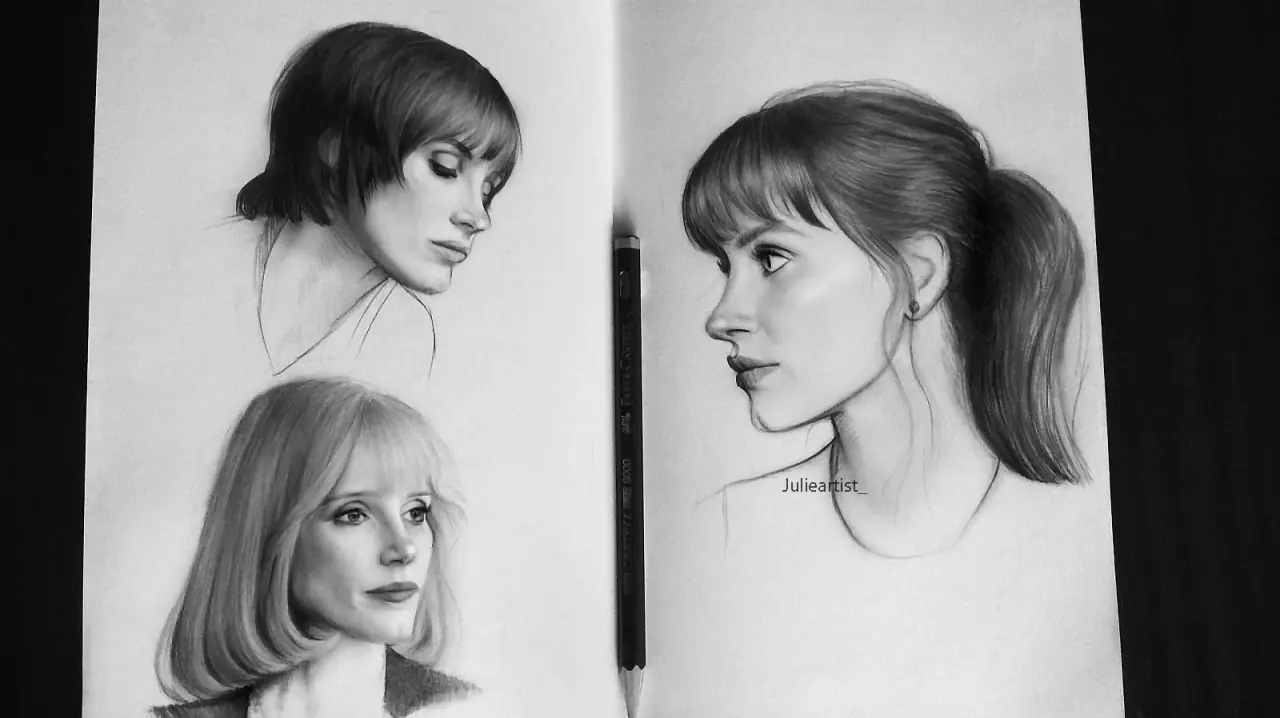 Jessica Chastain vió mi dibujo en Instagram <3