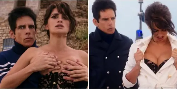 Ben Stiller le manoseo las gomas a Penelope cruz (crack)