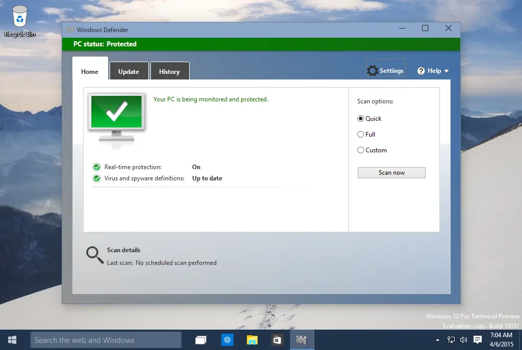 Windows Defender sigue mejorando