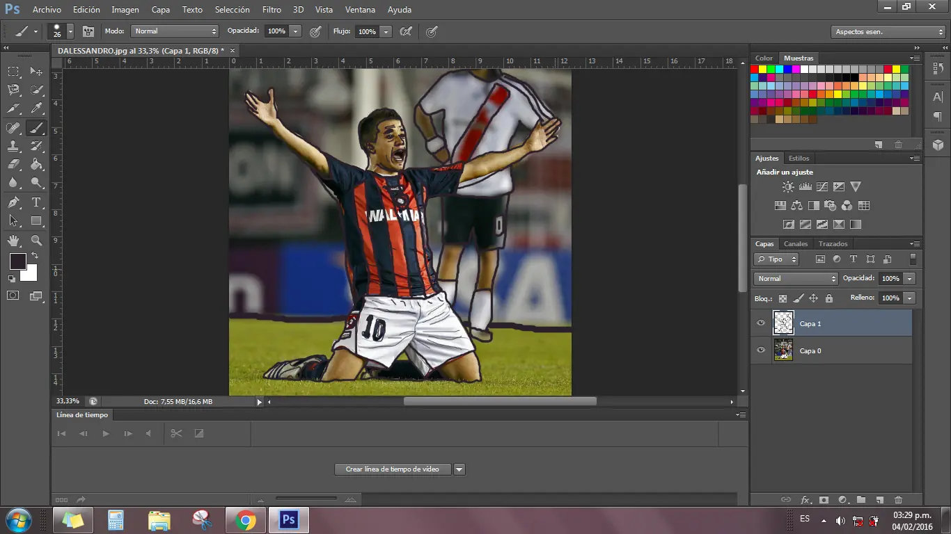 Dibuje a DaleSanLo (D'Alessandro) y te lo muestro