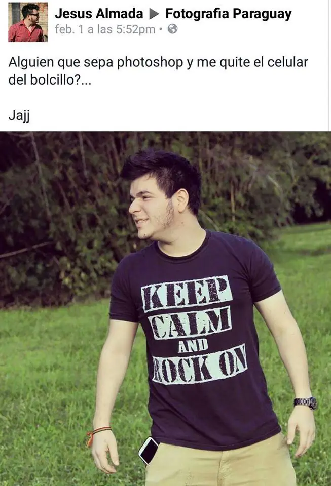Pidió un favor con photoshop...
