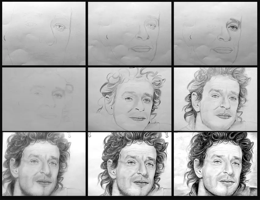 Retrato realista de Gustavo Cerati - por Jego