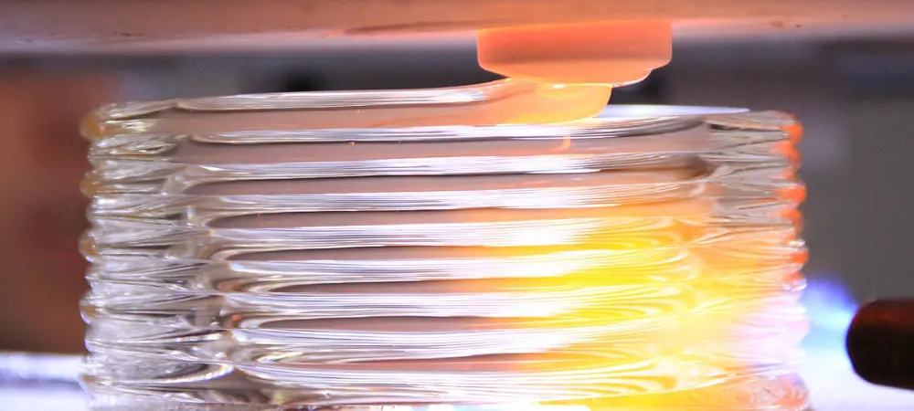El increíble proceso de imprimir vidrio en 3D