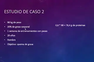 Cantidad de Proteínas - 6 Caso de una persona con sobrepeso
