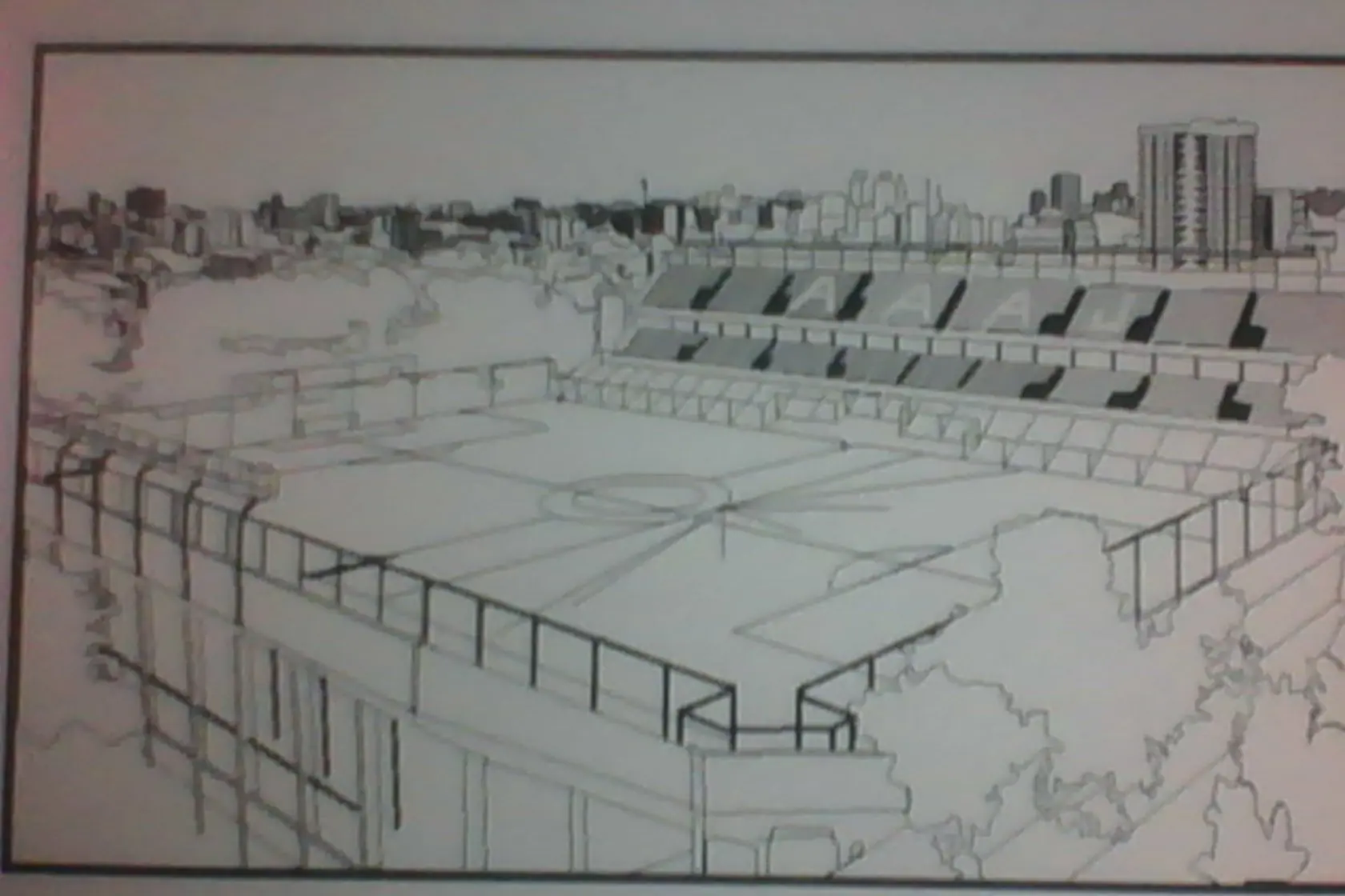 dibuje la cancha de AAAJ en paint y te l muestro paso a paso dibuje la cancha de AAAJ en paint y te l muestro paso a paso