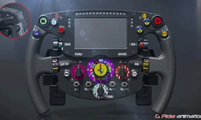 Así es el volante de la Formula 1