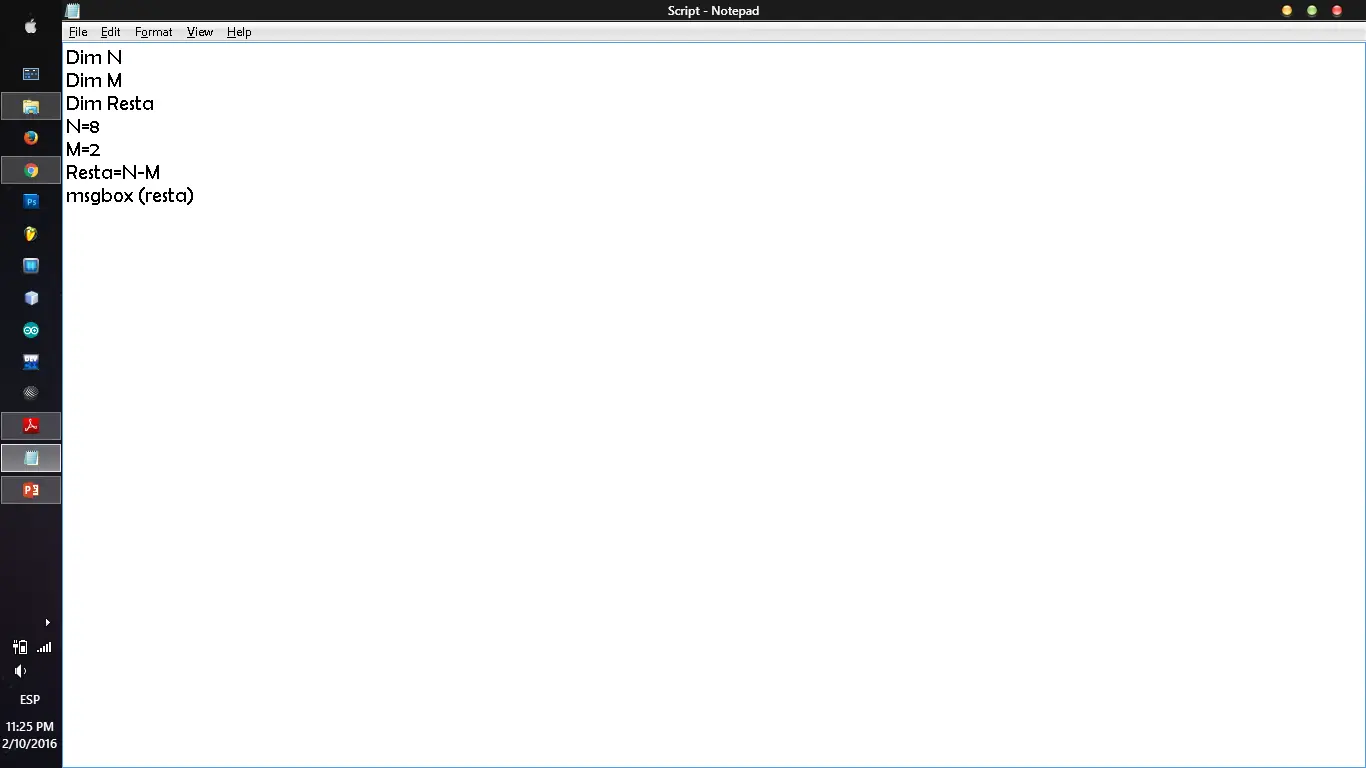 Programando en Visual Basic Script (VBS/VBE)