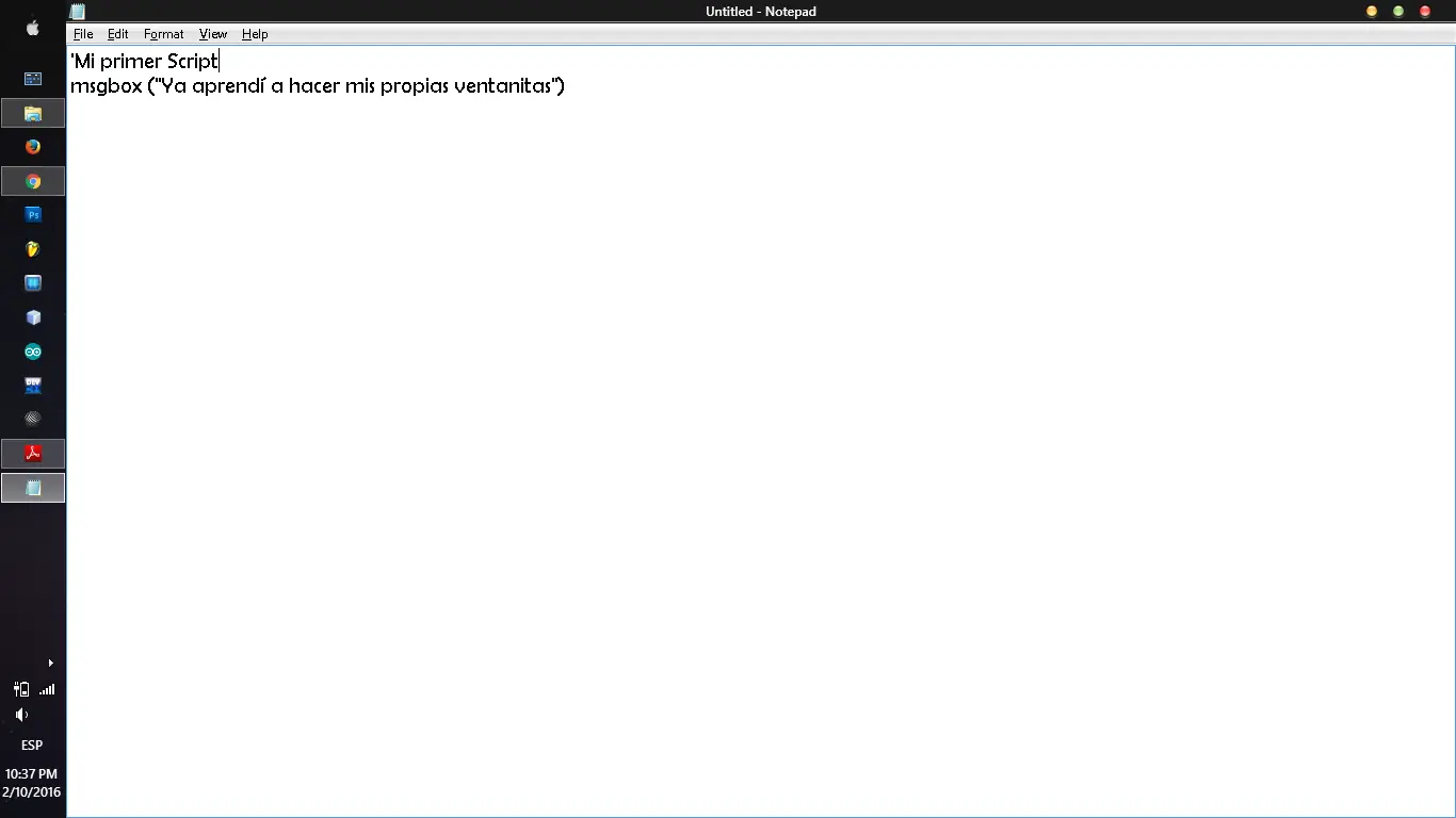 Programando en Visual Basic Scritp VBSVBE