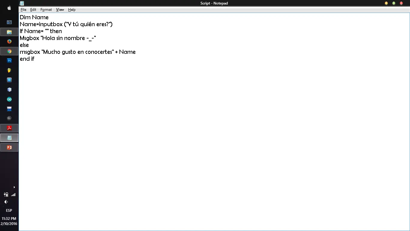Visual Basic Script
