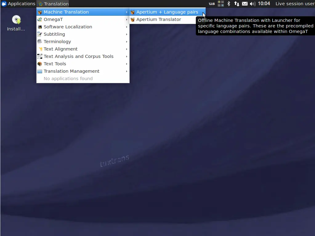 Tuxtrans, el OS para traductores (todo open source)