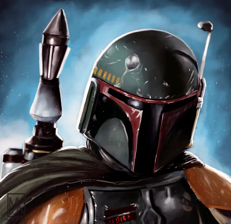 Boba Fett de star wars (Dibujo digital)
