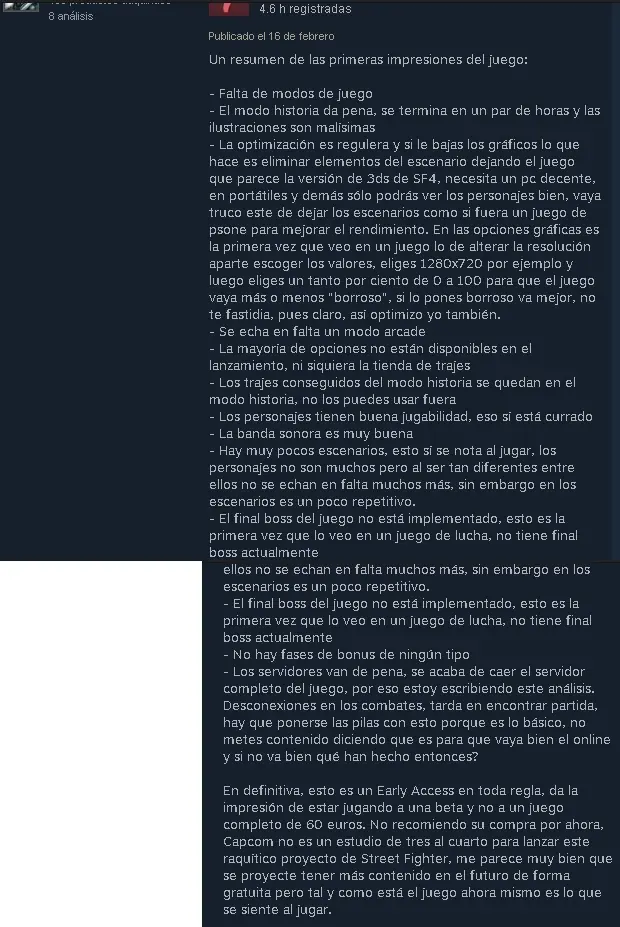 street fighter 5 un fracaso
