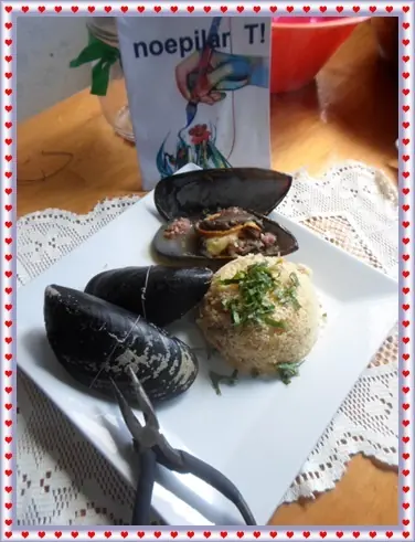 San Valentín - Choros al alicate con cuscus de navajuelas