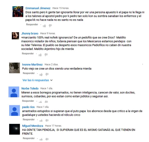 Intolerantes son los Menos... (PAPA en Mexíco))