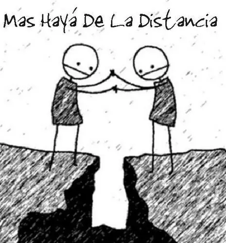 Solo distancia, soledad y palabras