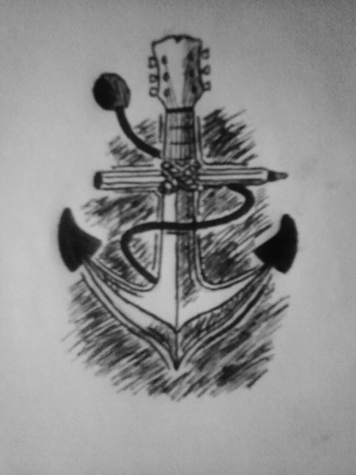 black and white