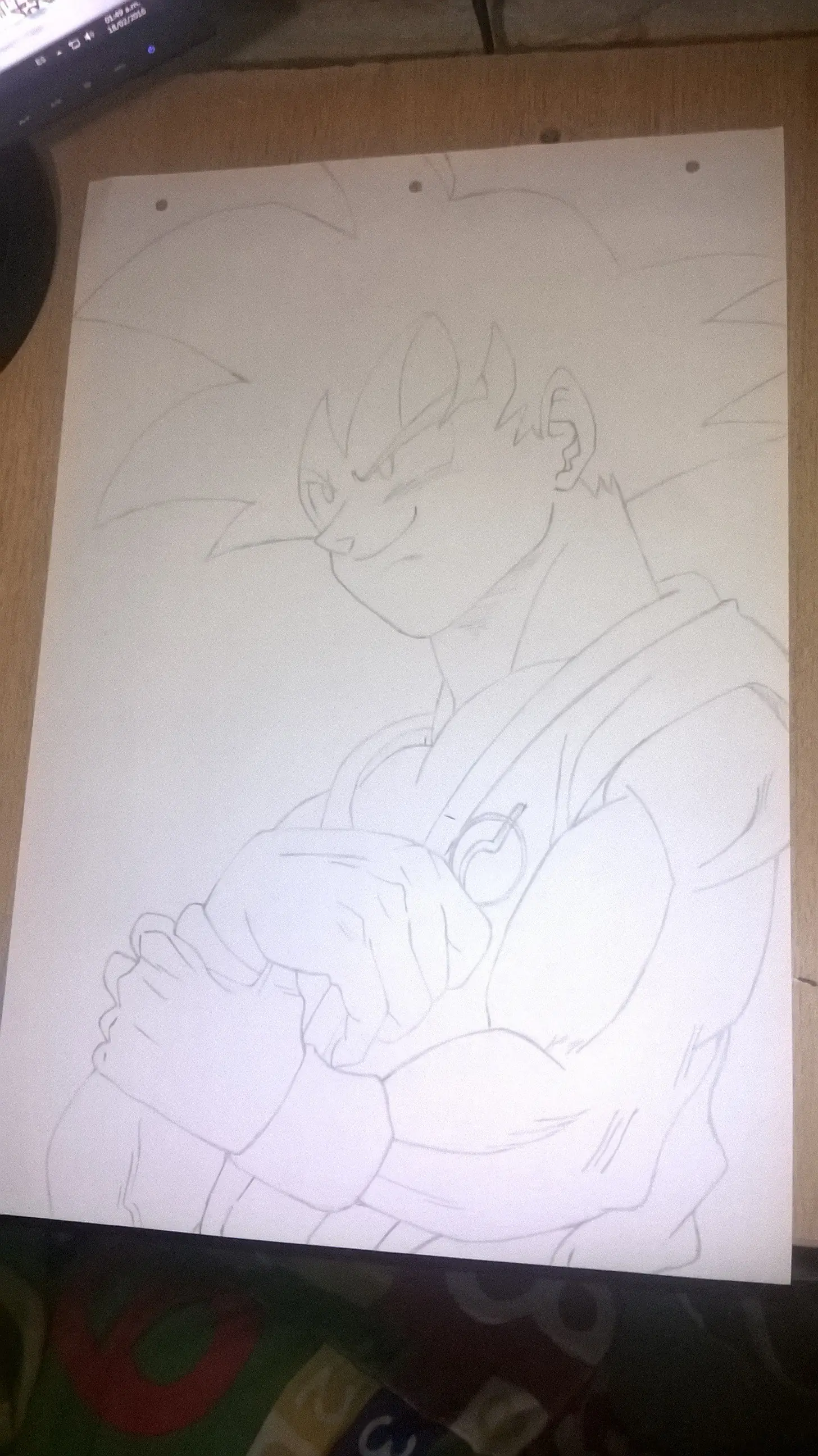 Dibuje a Goku y te lo muestro gorrion!