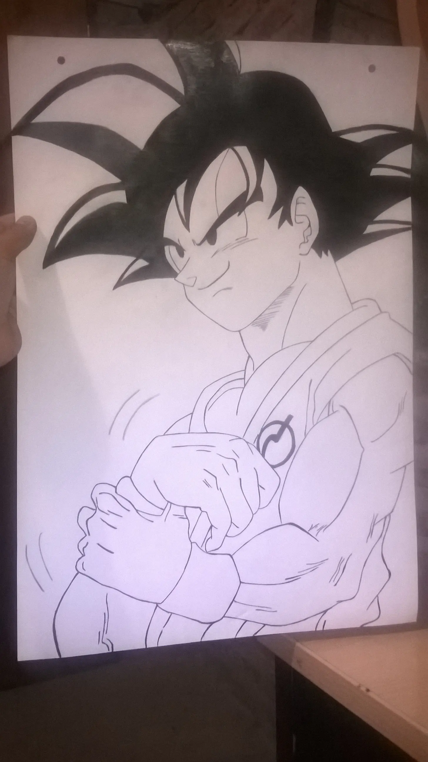 Dibuje a Goku y te lo muestro gorrion!