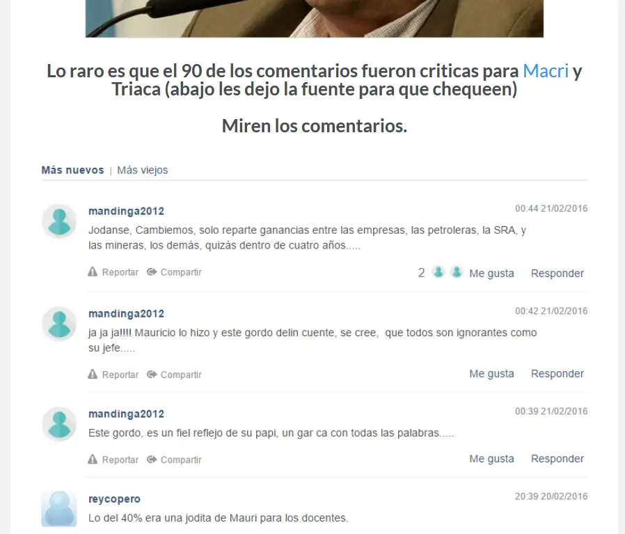 Desmintiendo: Votantes de Macri arrepentidos