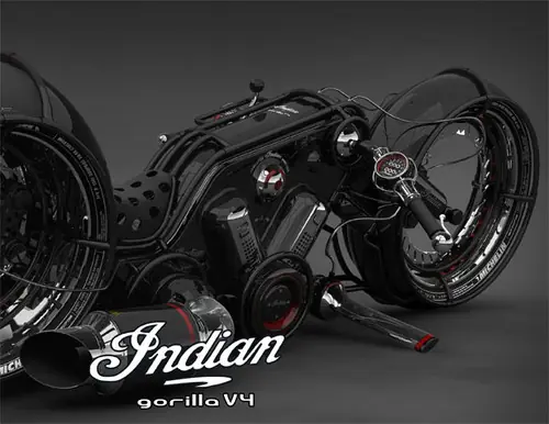 Moto monstruo: Indian Motorcycle Concept V4 Gorila