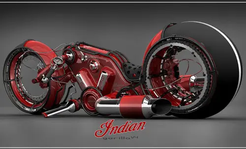 Moto monstruo: Indian Motorcycle Concept V4 Gorila