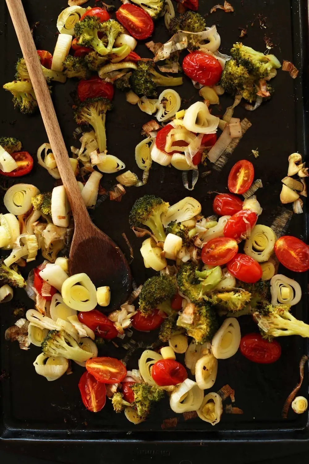 Tarta salada de tofu y vegetales asados