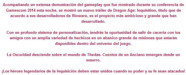 [Megapost!] Gamescom 2014 | Trailers, juegos y anuncios