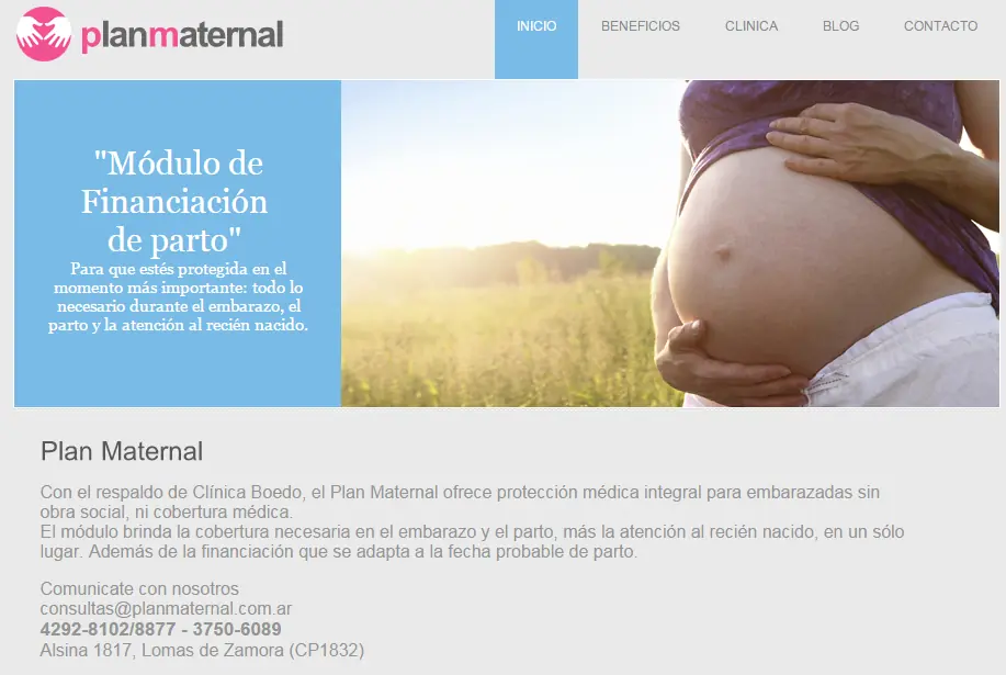 Plan para Embarazadas sin Cobertura Médica