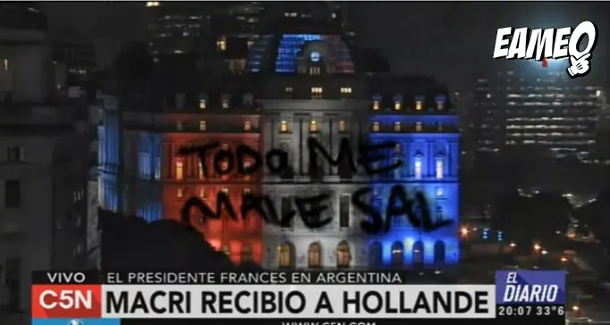 Insolito Error: Bandera De Francia Al Reves (Macri Lo Hizo)