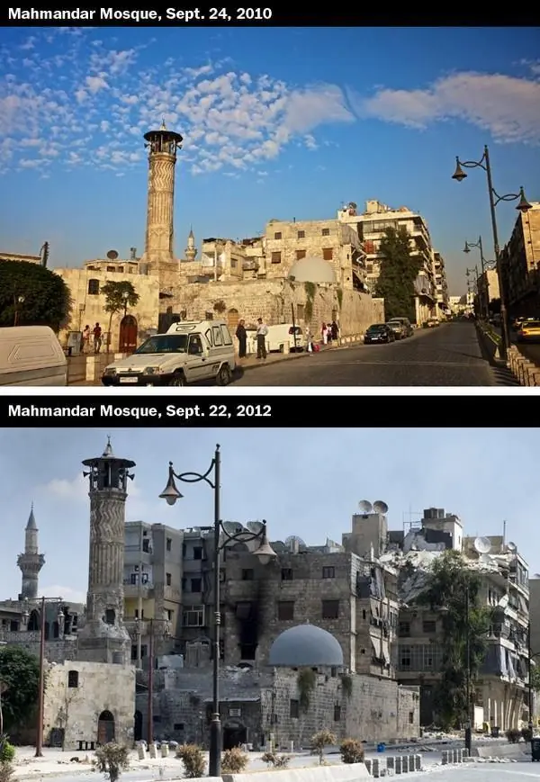 Antes y Después de los bombardeos Antes y Después de los bombardeos