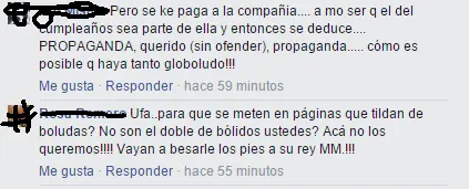 Discutí con 4 K por Facebook