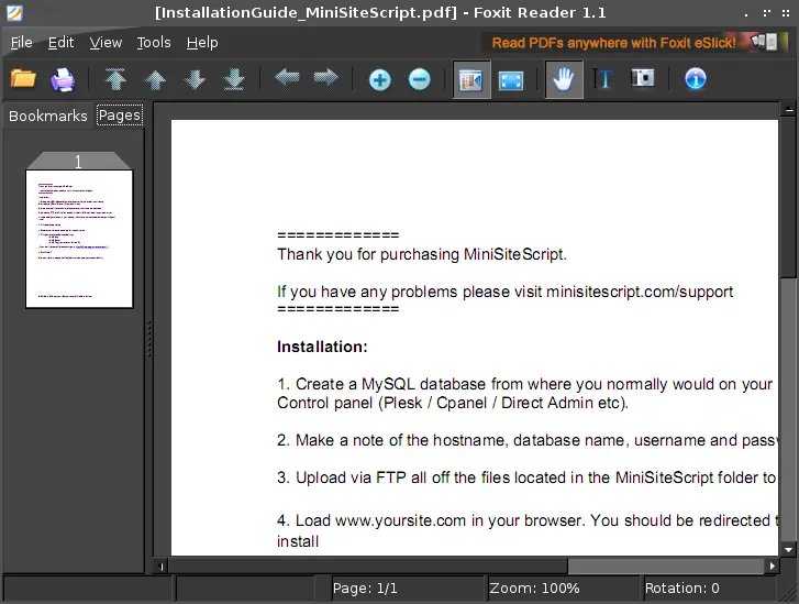 Foxit Reader en archlinux