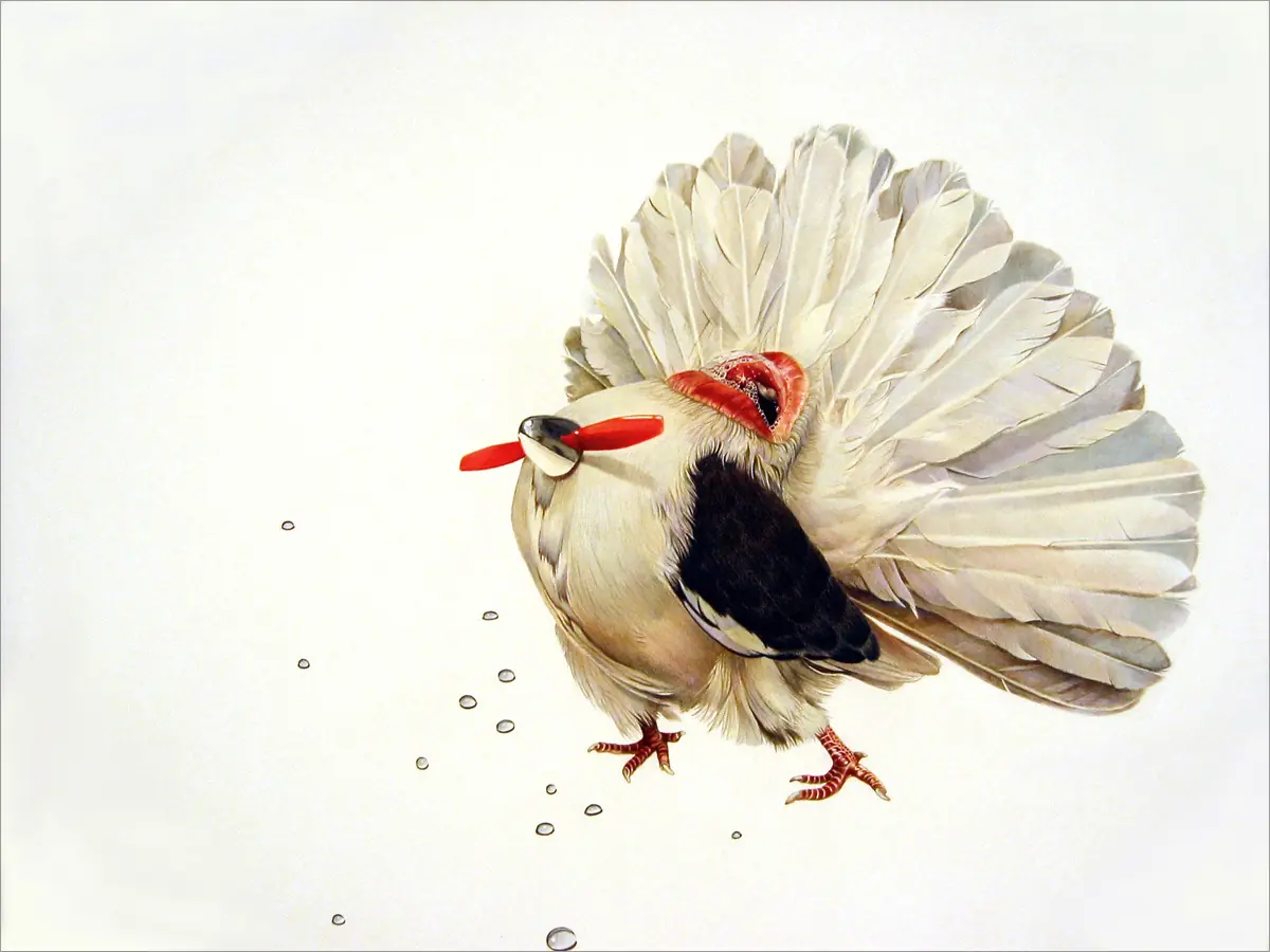 Globos de chicle y bocas hiperrealistas de Julia Randall