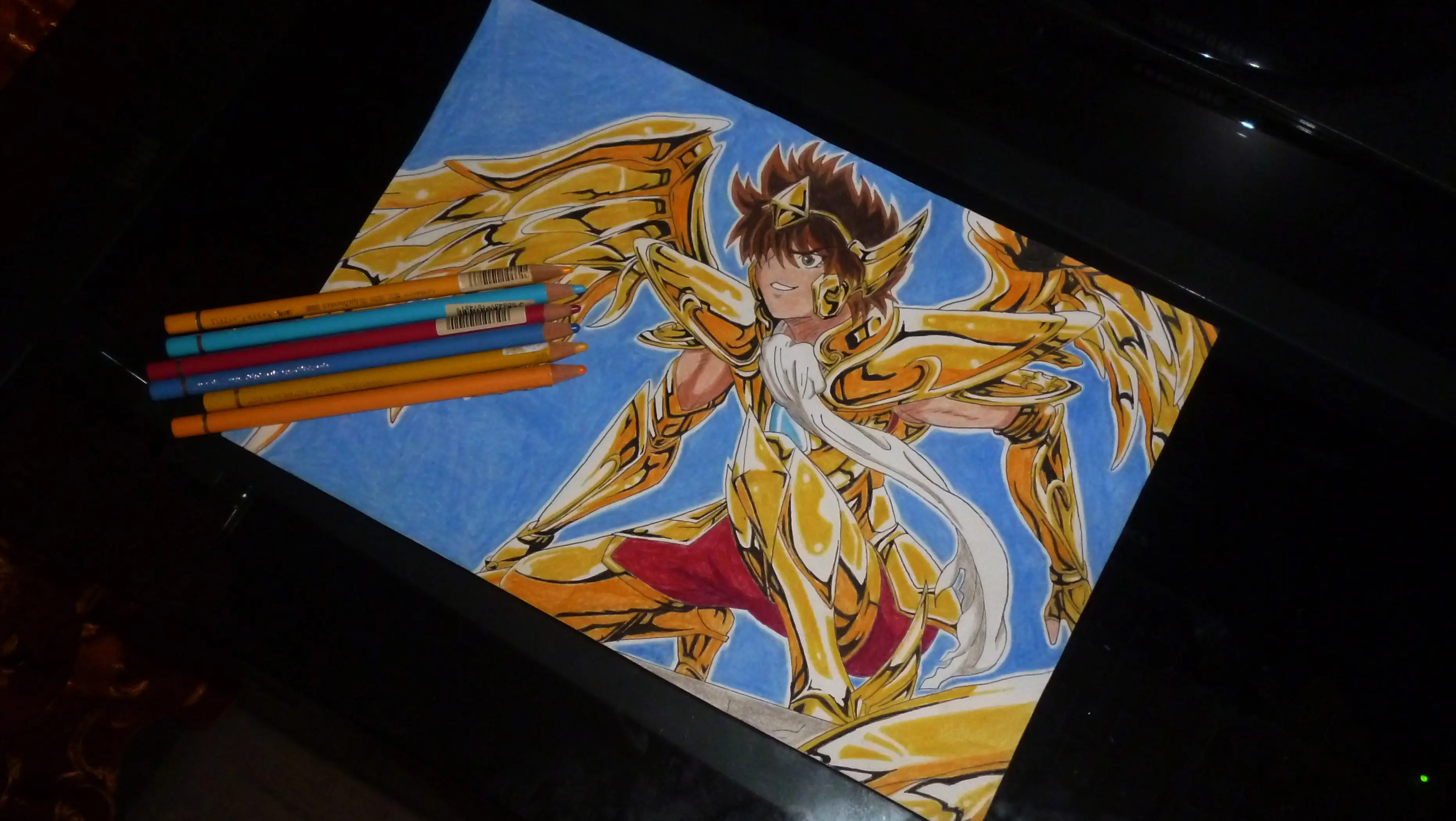 Dibujo de Seiya caballero dorado