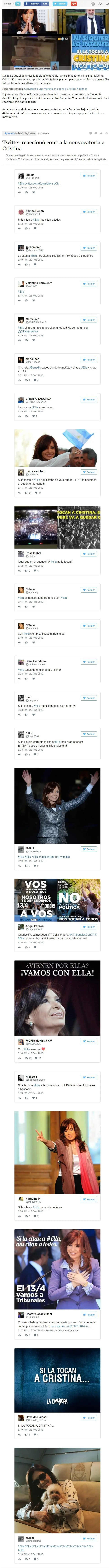 Cristina sí Bonadío no, marcha y revolución en las redes