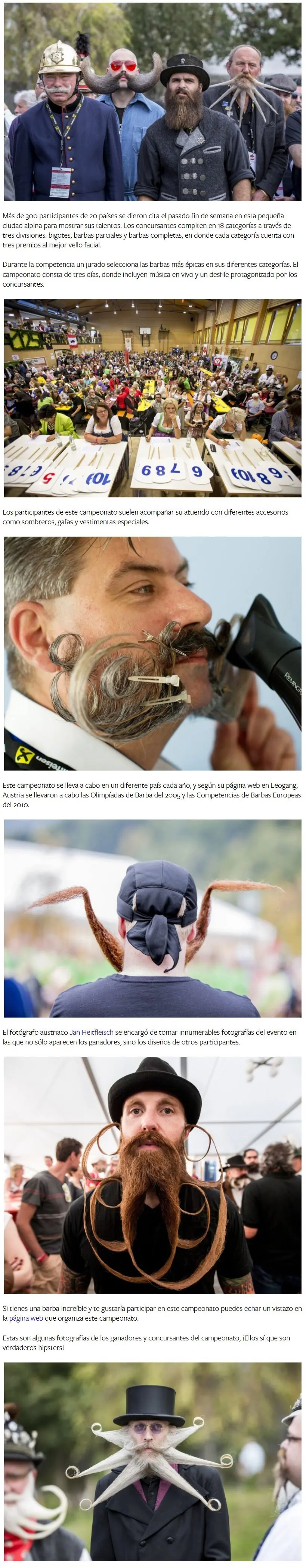 Campeonato Mundial de Barbas y Bigotes 2015, mira quien gano