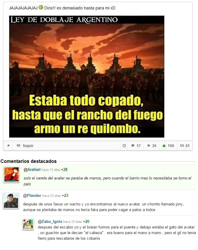Algunos shouts y comentarios
