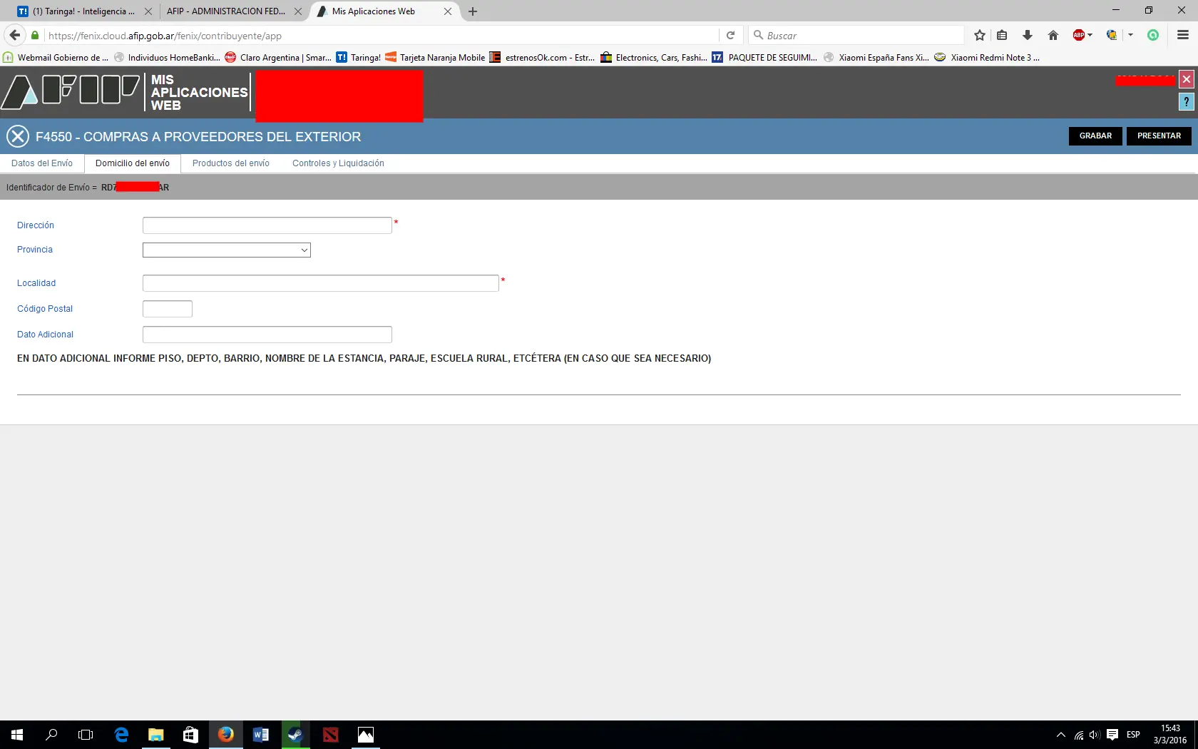 compra al exterior por internet