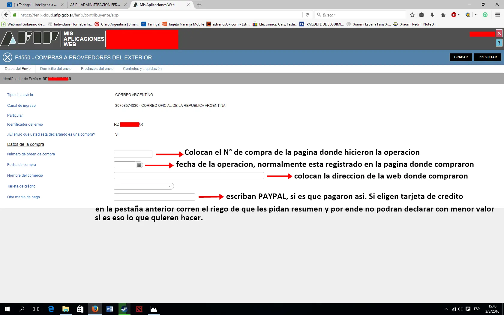 formulario 4550