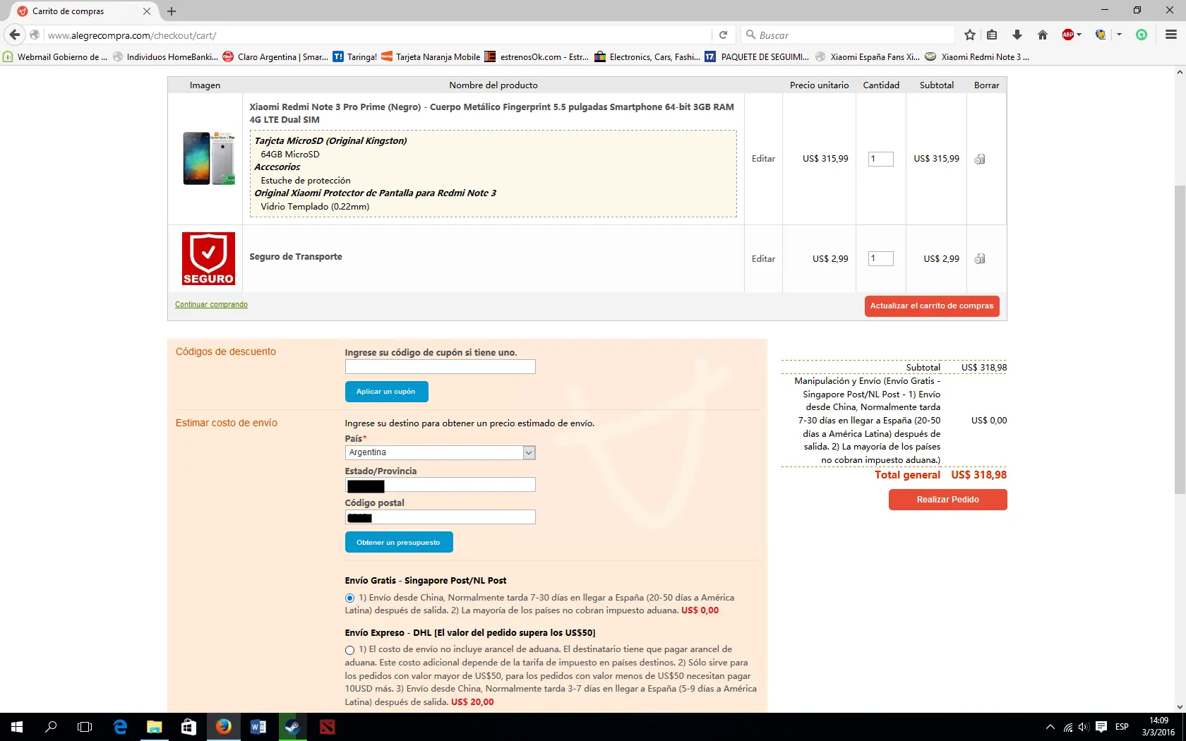 compra al exterior por internet