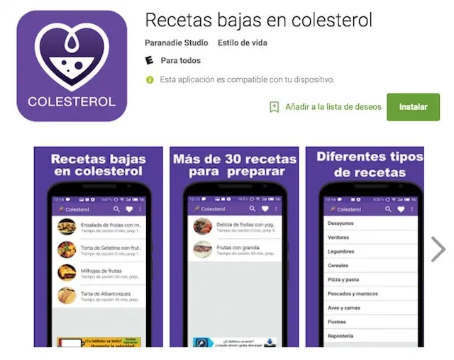 Recetas bajas en Colesterol