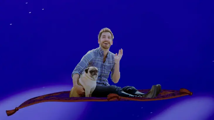 Él quería una tierna foto, pero su pug no.
