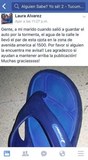 La historia de un tucumano que perdió una ojota azul y se v