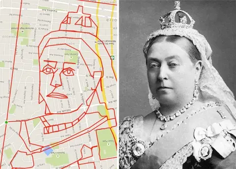 Hace dibujos con un GPS y una bici