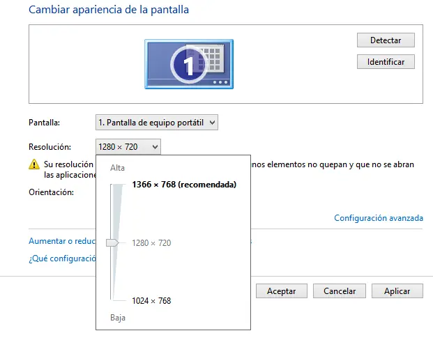 Ajustar Resolucion
