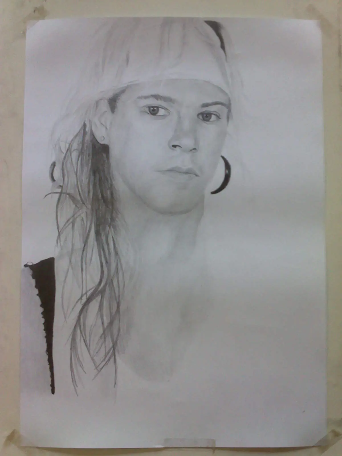 Dibujando a Duff McKagan (mi mejor dibujo)