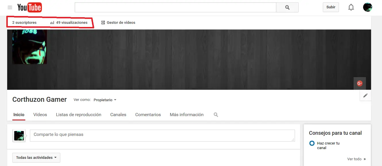 Me hice una cuenta en youtube ¡¡¡Y te lo muestro!!!