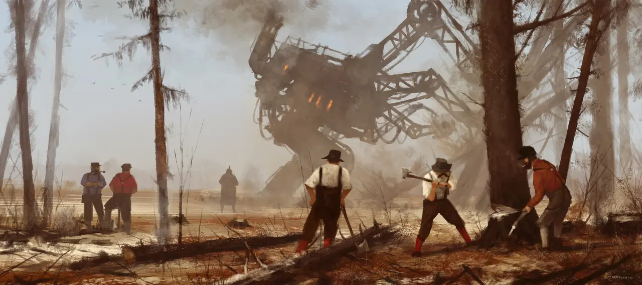 Retrofuturismo sci-fi de Jakub Rozalski Retrofuturismo sci-fi de Jakub Rozalski