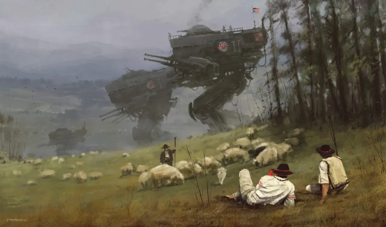 Retrofuturismo sci-fi de Jakub Rozalski Retrofuturismo sci-fi de Jakub Rozalski